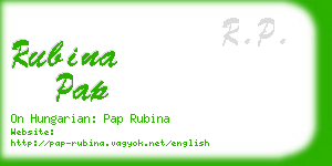 rubina pap business card